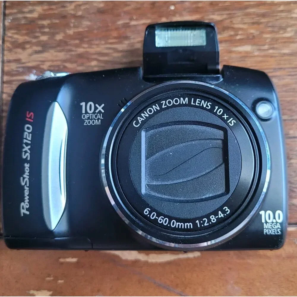 Canon PowerShot SX120 IS Digital Camera - Black - FOR PARTS - CIB Boxed